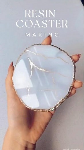 How to Make Resin Coasters (Beginner-Friendly Tutorial) #resin #smallbusiness #resinart#shorts