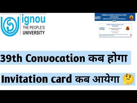 IGNOU 39th convocation invitation card venue dress code #livestream