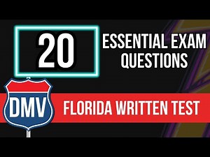 Florida DMV Written Test 2026 For New Permit and Seniors Renewal (Knowledge Test)
