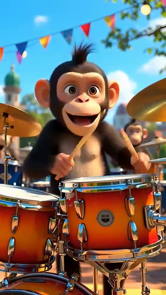 Funny Monkey Dance for Babies – Cute Animal Dance Compilation #monkeychallenge #monkeyrider