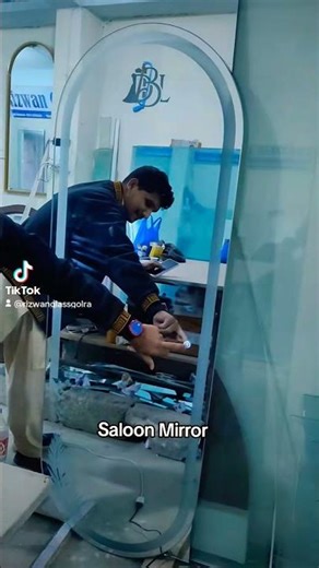 Custom LED Mirror Manufacturing | Salon Interior Design Ideas 💡 #shorts