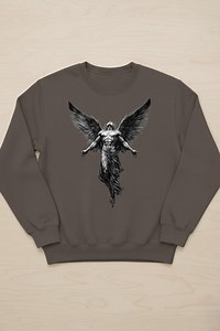 Dark Fallen Angel Hoodie, Gothic Angel Art Pullover, Muscular Warrior With Wings, Fantasy Creature Hoodie, Grim Dark Aesthetic Gift - Etsy