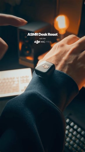 ASMR brain scratch desk setup reset ✨ cleaning ASMR #dji #mic #tech #asmr