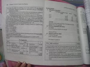 A partner P died on 30th September 2020. Relevant details are a... | Filo