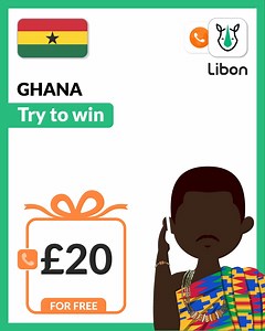 £20 free min to win 🥳 Be one of the 3 first to click here and win £20 min to call Ghana 👉 https://libon.app/b42EpQDfVNGvPSjbA | Libon