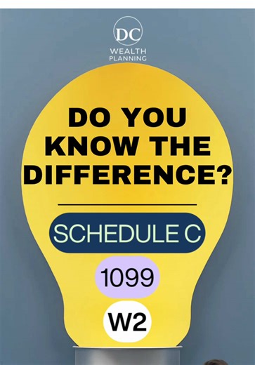 1/16: Let’s learn about the difference between SCHEDULE C, 1099 and a W2 income tax filing. Each year, we see the difference early planning makes — fewer errors, more savings, and peace of mind knowing your taxes are handled by professionals who care. Let’s make 2026 your most organized tax year yet. 🗓️ Appointments are now open — secure your spot early! LINK IN BIO 🔗 #IncomeTaxProfessional #DCWEALTHPLANNING #WorkLife