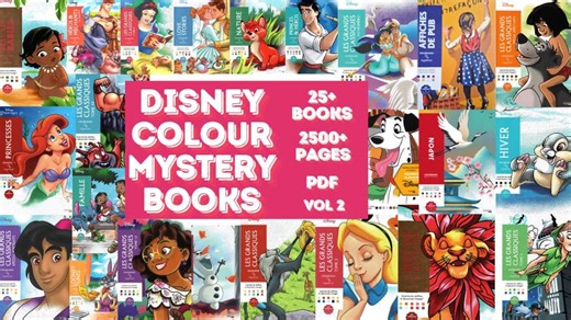 25 Disney Mystery Coloring Book Bundle Volume 2 – Printable Color by Number PDF | Kids & Adults Digital Coloring Pages | Instant Download - Etsy New Zealand