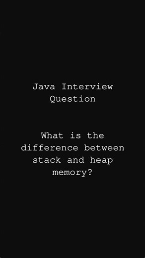Stack Vs Heap memory | java Interview Questions #java #interviewquestions