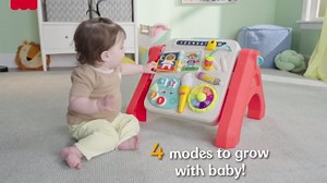 Fisher-Price Baby & Toddler Toy Laugh & Learn 4-in-1 Activity Table & Art Easel with Educational Music & Lights for Kids Ages 6+ Months