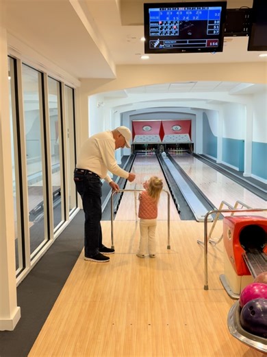 Love getting these videos from Lauren. Bevy learning to bowl with Pop Pop!! ❤️
