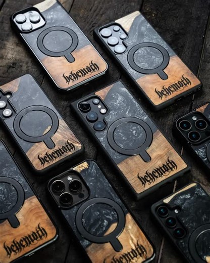 Official Behemoth Band Merch on Instagram: "BEHEMOTH UNIQUE SERIES — now live A one-of-a-kind fusion of natural wood + hand-poured resin. No two cases will ever look the same — when a micro-batch sells out, it’s gone forever. Why it rules • MagSafe compatible (works with wireless charging & doesn’t block contactless payments) • Lightweight, slim, anti-slip grip • Hand-finished wood, custom-tinted resin • Precise fit, easy access to all buttons/ports • 12-month warranty • Made from reclaimed wood