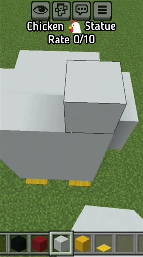 Rating A Minecraft Chicken Statue 0/10...