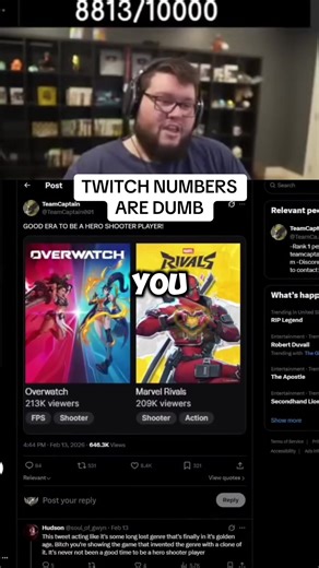 MARVEL RIVALS VS OW TWITCH VIEWERSHIP IS DUMB 🤣 #marvelrivals #overwatch #overwatch2 flats