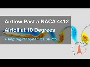 Airflow Past a NACA 4412 Airfoil at 10 Degrees
