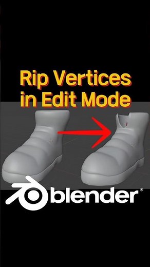How to Rip Vertices in Edit Mode in Blender