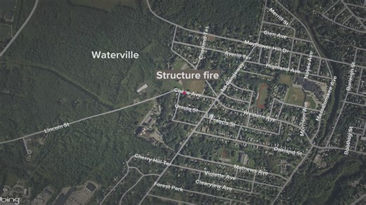 Crews battled a fire in Waterville early Wednesday morning