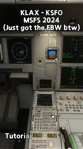 My First Flight with the FlyByWire A32NX #fbw #msfs2024 #flightsim #ksfo #klax #aviation
