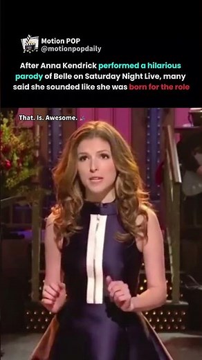 anna kendrick’s belle parody on snl had fans convinced she was born for the role 😂 #annakendrick