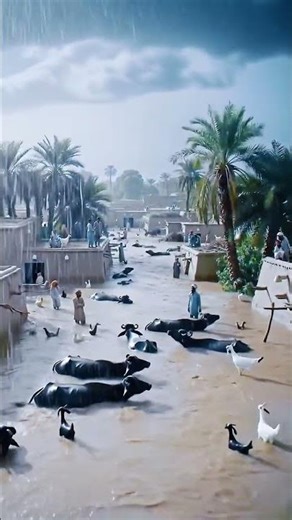 Epic Flash Flood Sweeps Through Village | Cinematic 4K Ultra-Realistic Video