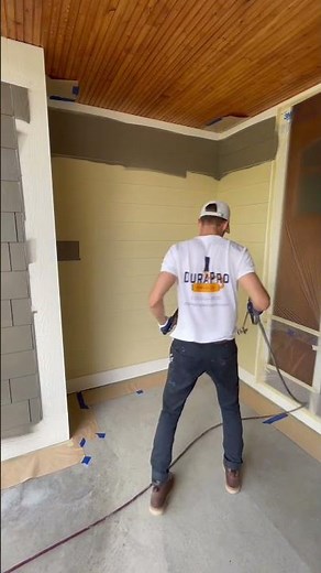 Exterior House Painting - Using a Shield to Protect Overspray #painter #sherwinwilliams