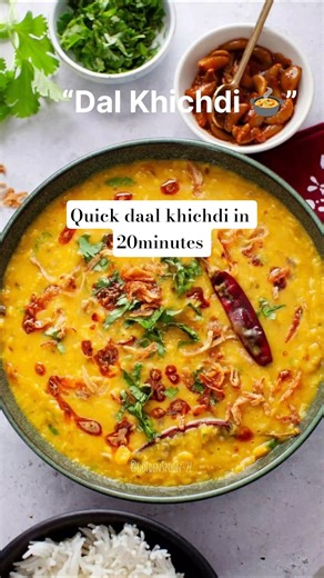Quick Dal Khichdi in 20 Minutes⏱️|easy recipe|homemade|#shortsfeed #ytshort #youtubeshorts