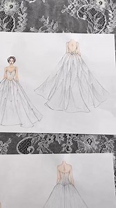 Where Dreams Begin: Bridal Sketches 懶 Every custom gown starts with...