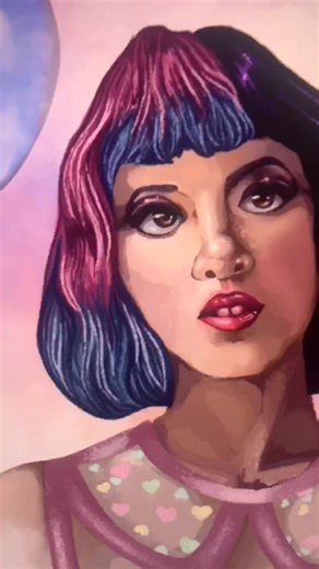 I don’t usually do fanart, but I’ve been working on portraits lately 😊 #fyp #art #artist #fanart #melaniemartinez #music #lgbt #Rags2Riches #drawing