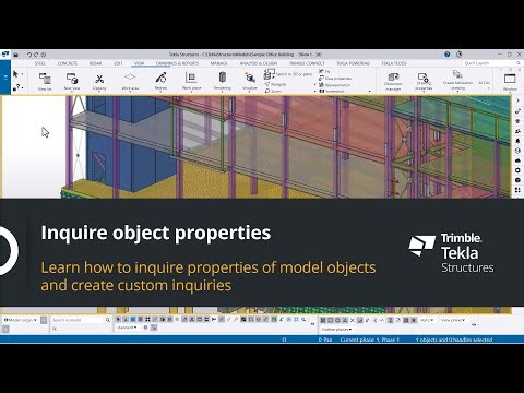 Inquire object properties in Tekla Structures