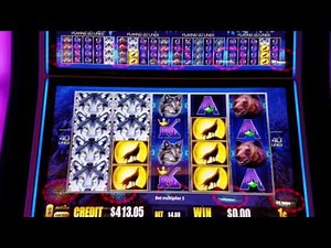 SILVER WOLF Slot Machine Live Play w/ MAX BET !!!!!