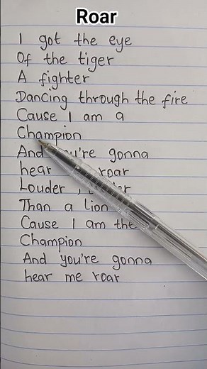 roar song by Katy perry #roar #katyperry #lyrics #music