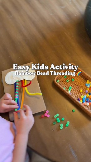20K views · 40 reactions | easy kids activity - rainbow bead threading #kidsactivities #sensoryplay #learningthroughplay #toddlerlife #toddlers #toddlerlearning #paisleyscorner #parenting #familytime #dadlife #momlife #mumlife #toddlerlife | Jake Coco | Facebook
