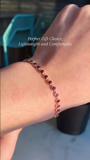 Our Heart Ruby Bracelet in Yellow Gold 🥹✨❤️