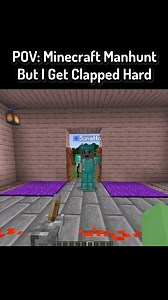 POV: Minecraft Manhunt But I Get Clapped Hard In Minecraft #minecraft #minecraftmemes #funnymoments | Saroneymc