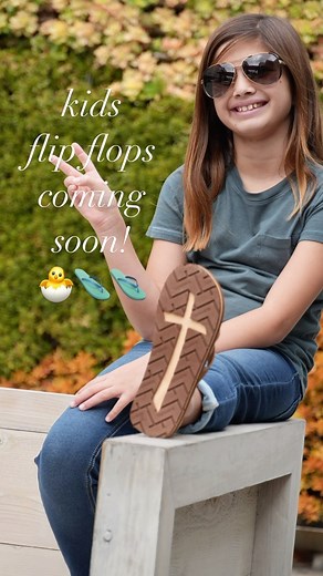 Follow us for updates! Our new kids flip flop line is launching this month ✝️👣🩴🩴🌴 just in time for Easter 🐣 DM us with questions! | Walk In His FootSteps / WIHFS
