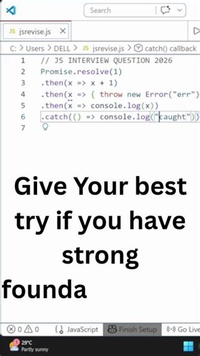 JS : PROMISE CHAINING #coding#programming #tech#javascript