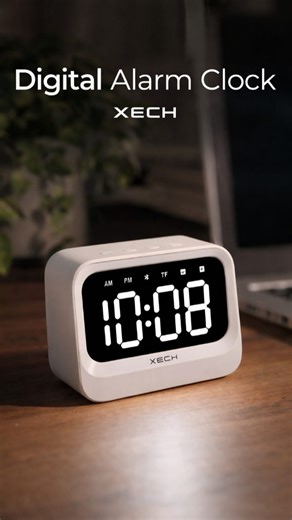 Charandeep Kaur ❤️ & Panth❣️ on Instagram: "Wake up on time every day with the Xech Mini Digital Alarm Clock ⏰ Super loud alarm for heavy sleepers, Bluetooth speaker for music lovers, USB-C powered with backup, and compact enough for any bedside or study desk. Perfect for students, kids, gifting, and everyday use. 👉 Comment “LINK” to get the product link! #SmartGadgets #AlarmClock #HomeEssentials #TechFinds #GiftIdeas"