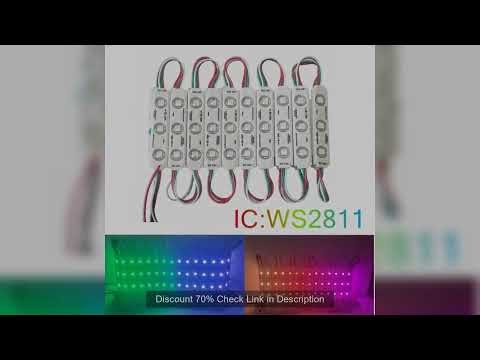 20pcs WS2811 RGB LED Modules Light DC12V Waterproof IP65 Full Color Advertisement Lamp For Shop Sign