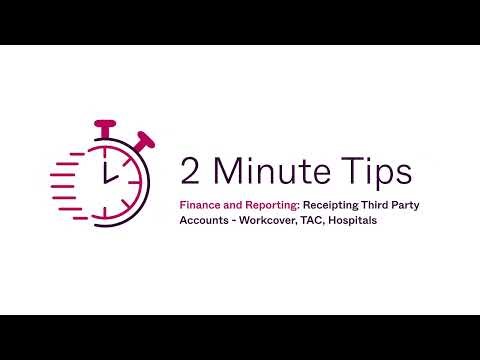 Genie 2 Minute Tips: Receipting Third Party Accounts_Workcover, TAC, Hospitals