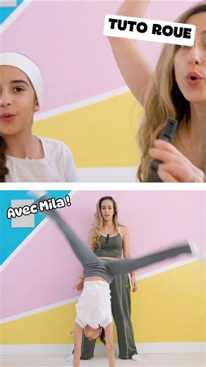 TUTO ROUE AVEC MA NIÈCE MILA ! #gym #souplesse #shorts