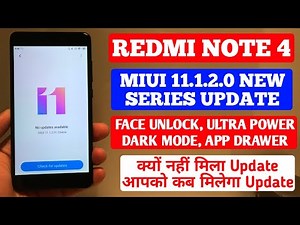 REDMI NOTE 4 MIUI 11.1.2.0 NEW SERIES UPDATE | DARK MODE, FACE UNLOCK, ULTRA POWER, MIUI 11.1.2.0