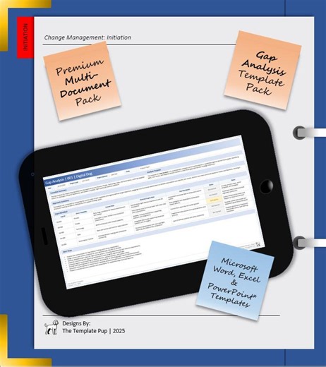 Gap Analysis Template Pack | Project Management | Business Analysis | Microsoft Excel & PowerPoint | Framework Guide   Completed Example - Etsy.de
