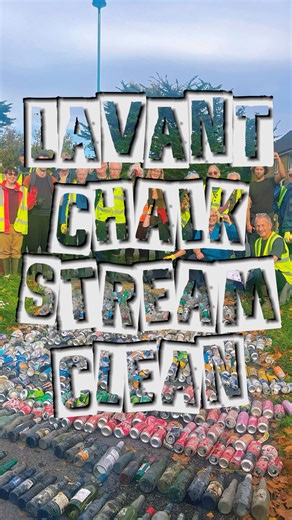 'From TVs to Trolleys: Lavant Chalk Stream Gets a Major Clean-Up’ 685kg – that’s how much litter was picked up from the Lavant Chalk Stream in Chichester on Wednesday 22nd October. Staff from Final Straw Foundation, The Western Sussex Rivers Trust, along 23 committed volunteers cleared a 1500m stretch around the area and footpath near Westhampnett Road and Barnfield Drive and this included 376 cans, 197 plastic bottles, 102 glass bottles, 1 fire extinguisher, 3 sofas, 1 flat screen TV, 3 shoppin