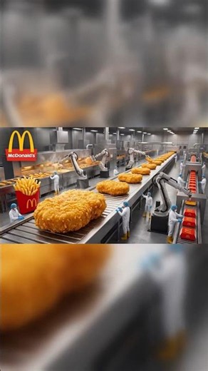 How McDonald's Chicken Nuggets Are Made 😲🍗# #productionfacility #farming #shorts