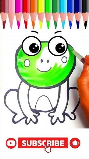 🐸 Frog Drawing for Kids | Easy Drawing, Coloring & Learning #littlearthands #artforkids
