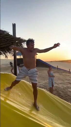 Giant DIY waterslide made summer awesome 🌊
