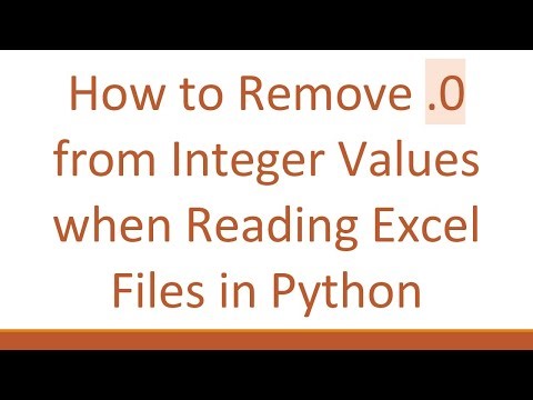 How to Remove .0 from Integer Values when Reading Excel Files in Python