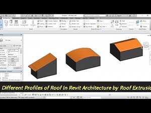 How to make different kind of roofs in Revit Architecture by Using Roof Extrusion Command