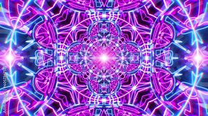 VJ loop of glowing neon repetitive patterns