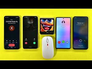 Samsung Z Flip5 calling using a computer mouse on ViVo Y16, Pixel 6, TECNO Go, Redmi Note9S