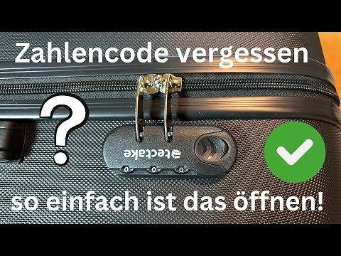 Forgotten your suitcase code? Opening it is so easy - Instructions